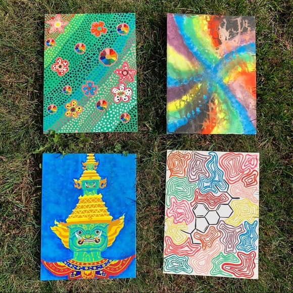 Trippy colorful drip painting - Picture 4 of 4